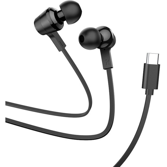 Hoco Wire Earphones Type C With Microphone M86 black