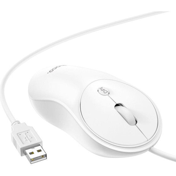 Hoco Wired Mouse Usb A GM13 1,5 m white