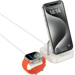 Hoco Wireless Charger 3in1 Compatible With Apple Watch 3A 5W CQ16A Milky white