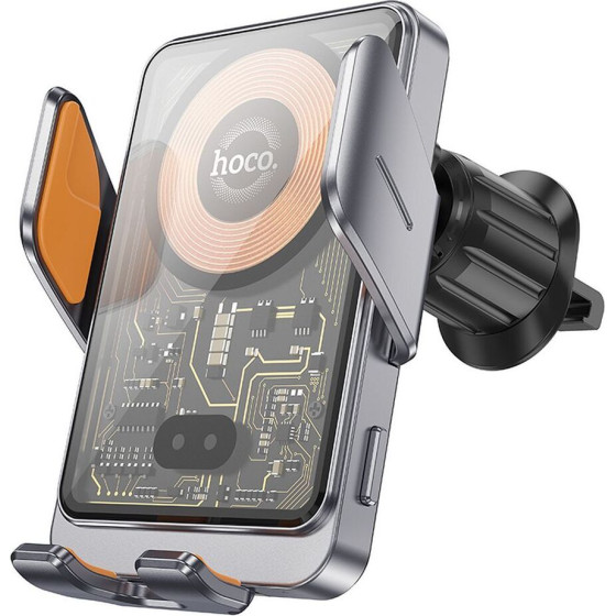 Hoco Car Holder With Wireless Charging For Air Vent 15W HW7 gray