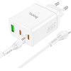 Hoco Charger 2 x Type C + Usb A + Cable Type C To Lightning Pd QC3.0 3A 35W N33 white