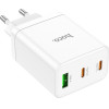 Hoco Charger 2 x Type C + Usb A Pd QC3.0 3A 35W N33 white