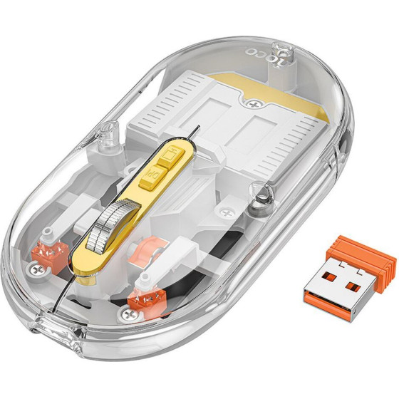 Hoco Computer Wireless Mouse dual-Mode Silent 2,4G 1600 Dpi GM35 Space gray