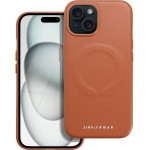 Roar case LEATHER MAG compatible with MagSafe for IPHONE 15 Brown