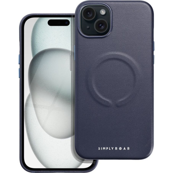 Roar case LEATHER MAG compatible with MagSafe for IPHONE 15 Plus navy