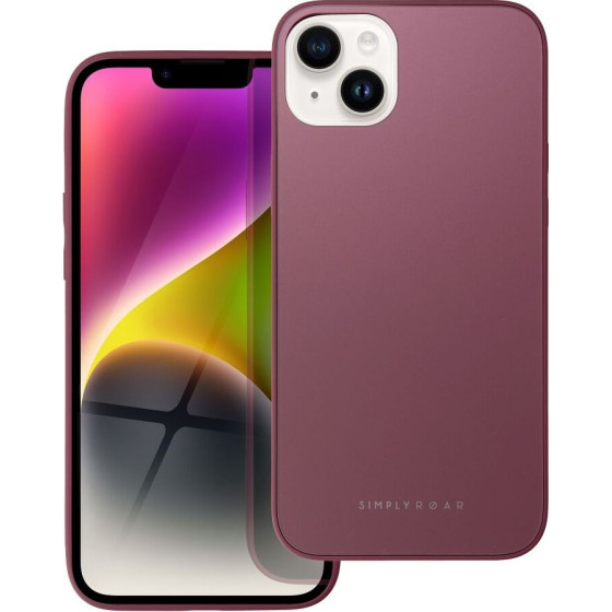 Roar case MATTE GLASS for IPHONE 14 Plus claret