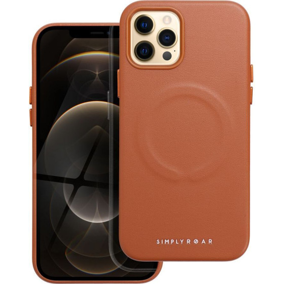 Roar case LEATHER MAG compatible with MagSafe for IPHONE 12 Pro Brown