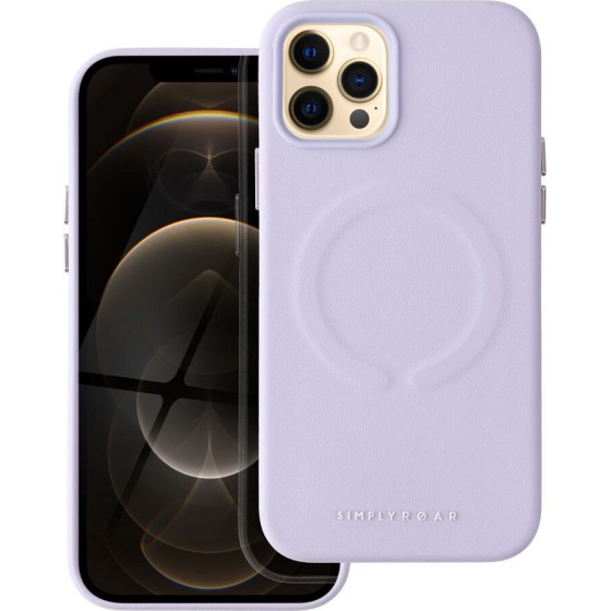 Roar case LEATHER MAG compatible with MagSafe for IPHONE 12 Pro purple