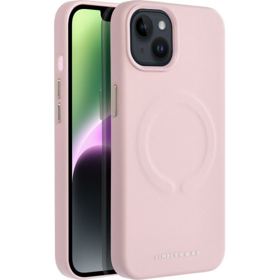 Roar case LEATHER MAG compatible with MagSafe for IPHONE 14 Plus hot pink