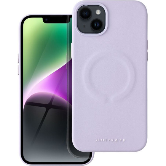 Roar case LEATHER MAG compatible with MagSafe for IPHONE 14 Plus purple