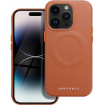 Roar case LEATHER MAG compatible with MagSafe for IPHONE 14 Pro Brown