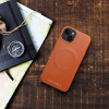 Roar case LEATHER MAG compatible with MagSafe for IPHONE 14 Pro Brown