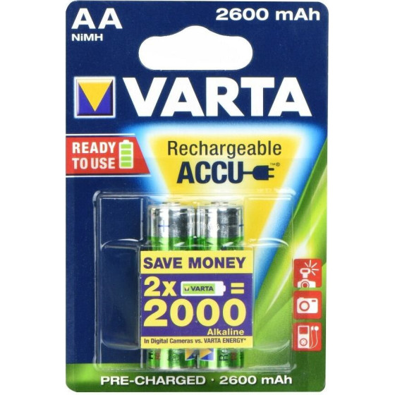 Varta rechargeable battery R6 (AA) 2600 mAh proffesional ready 2 pcs