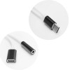 Adapter Aux 2in1 Type C (male) To Type C (female) / Jack 3,5 Mm (female) Black OEM