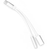 Adapter Aux 2in1 Type C (male) To Type C (female) / Jack 3,5 Mm (female) White OEM