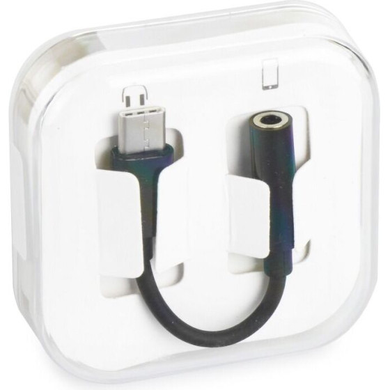 Adapter Aux Type C (male) To Jack 3,5 Mm (female) Box Black [DAC] OEM