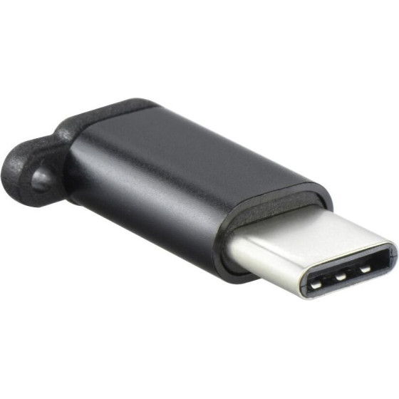 Adapter Micro Usb (female) To Type C (male) Keychain Black OEM