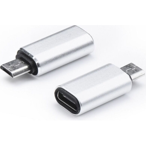 Adapter Typ C (female) To Micro Usb (male) Silver OEM