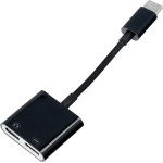 Adaptor Aux 2in1 Type C (male) To Type C (female) / Type C (female) Box Black [DAC] OEM