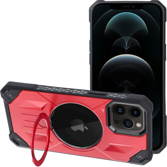 Armor Mag Cover Case Compatible With Magsafe For Iphone 12 Pro Max Red OEM