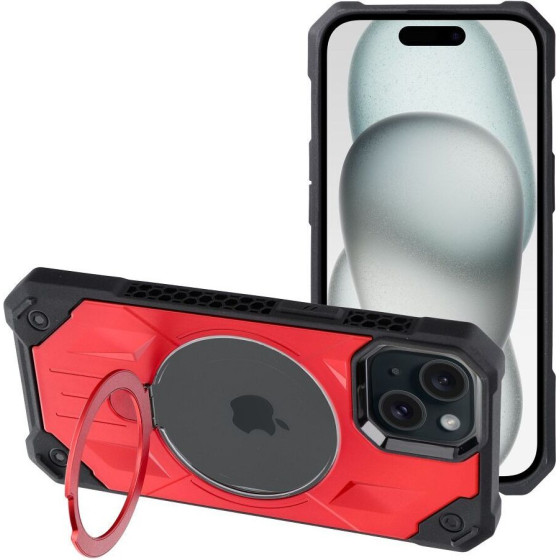 Armor Mag Cover Case Compatible With Magsafe For Iphone 15 Red OEM