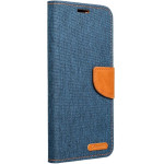 CANVAS Book case for IPHONE 16 Plus navy blue OEM