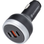 Car charger USB A + 2 x Type C PD QC3.0 3A 191W CC69-2C1A black OEM