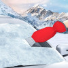 Car snow scraper with glove red OEM