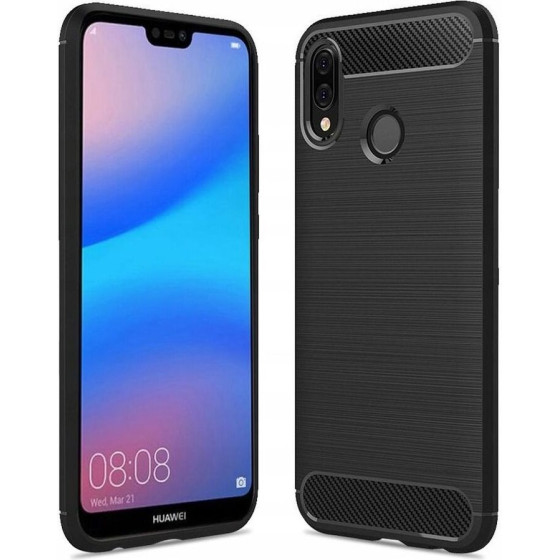 CARBON case for HUAWEI P20 LITE black OEM