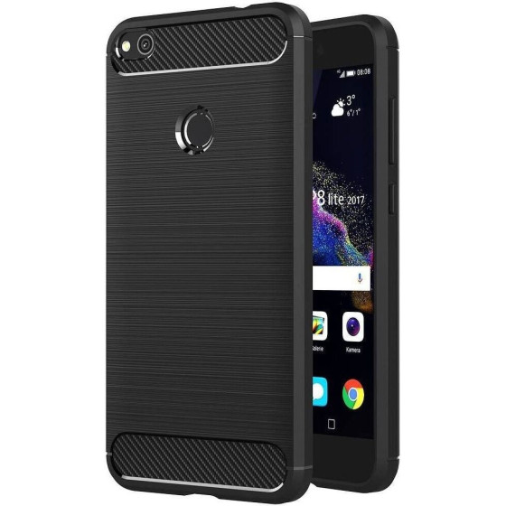CARBON case for HUAWEI P8 LITE 2017 / P9 LITE 2017 black OEM