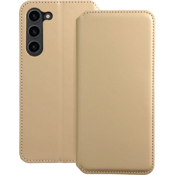 Dual Pocket Book Case For Samsung S24 Ultra Gold OEM