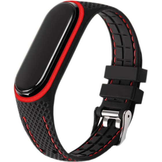 Elastomer Strap Lifestyle For Xiaomi Mi Band 7 Black (04) OEM