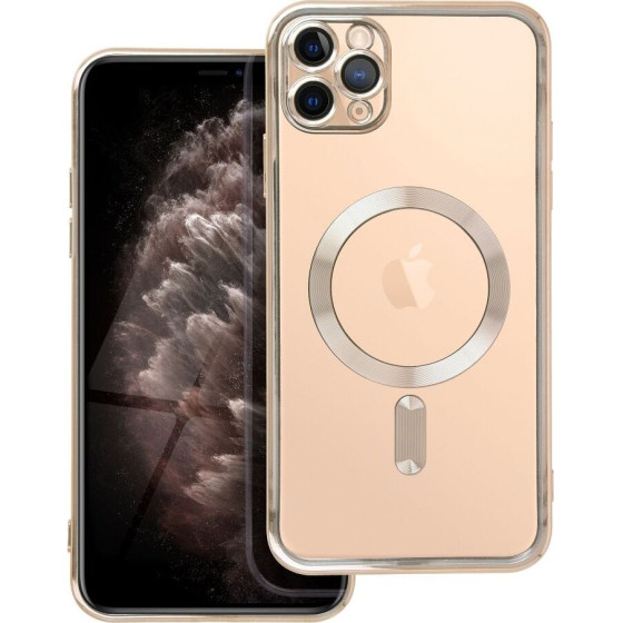 Electro Mag Cover Case Compatible With Magsafe For Iphone 11 Pro Max Gold OEM