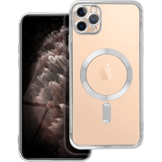 Electro Mag Cover Case Compatible With Magsafe For Iphone 11 Pro Max Silver OEM