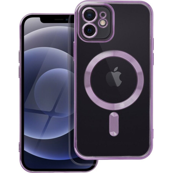 Electro Mag Cover Case Compatible With Magsafe For Iphone 12 Deep Purple OEM