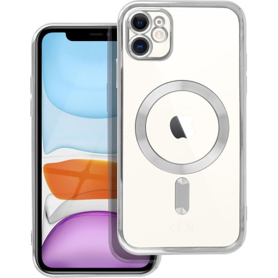 Electro Mag Cover Case Compatible With Magsafe For Iphone 11 Silver OEM