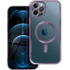 Electro Mag Cover Case Compatible With Magsafe For Iphone 12 Pro Max Deep Purple OEM