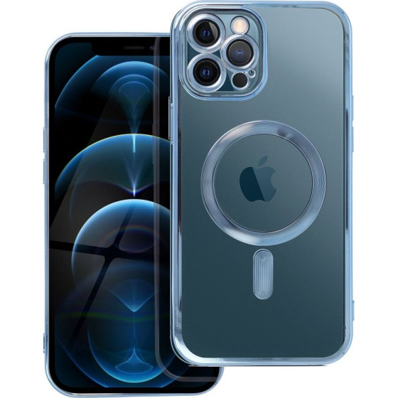 Electro Mag Cover Case Compatible With Magsafe For Iphone 12 Pro Max Blue OEM