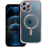 Electro Mag Cover Case Compatible With Magsafe For Iphone 12 Pro Max Rose Gold OEM