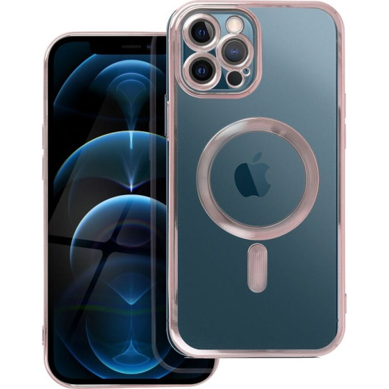 Electro Mag Cover Case Compatible With Magsafe For Iphone 12 Pro Max Rose Gold OEM