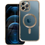 Electro Mag Cover Case Compatible With Magsafe For Iphone 12 Pro Max Gold OEM