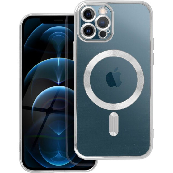 Electro Mag Cover Case Compatible With Magsafe For Iphone 12 Pro Silver OEM