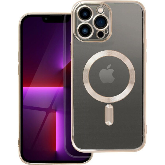 Electro Mag Cover Case Compatible With Magsafe For Iphone 13 Pro Max Gold OEM