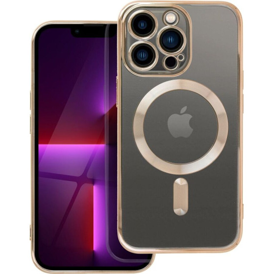 Electro Mag Cover Case Compatible With Magsafe For Iphone 13 Pro Gold OEM