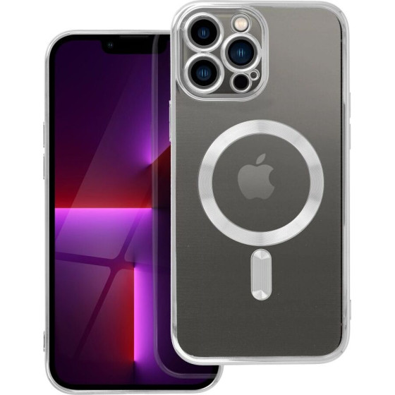Electro Mag Cover Case Compatible With Magsafe For Iphone 13 Pro Max Silver OEM