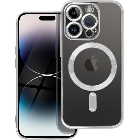 Electro Mag Cover Case Compatible With Magsafe For Iphone 14 Pro Silver OEM