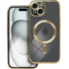 Electro Mag Cover Case Compatible With Magsafe For Iphone 15 Gold OEM