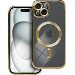 Electro Mag Cover Case Compatible With Magsafe For Iphone 15 Gold OEM