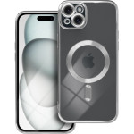 Electro Mag Cover Case Compatible With Magsafe For Iphone 15 Plus Silver OEM