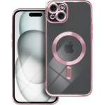 Electro Mag Cover Case Compatible With Magsafe For Iphone 15 Plus Rose Gold OEM